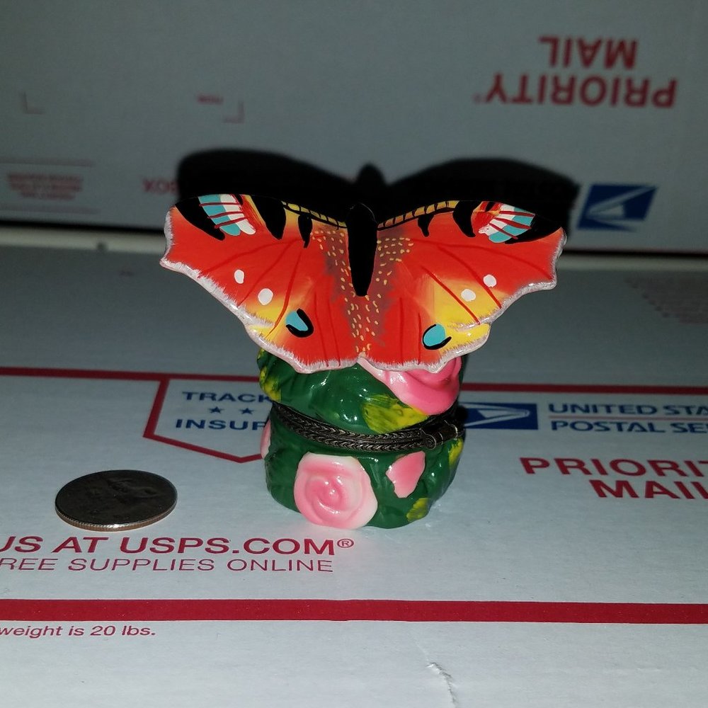 Red Butterfly Jewelry Box